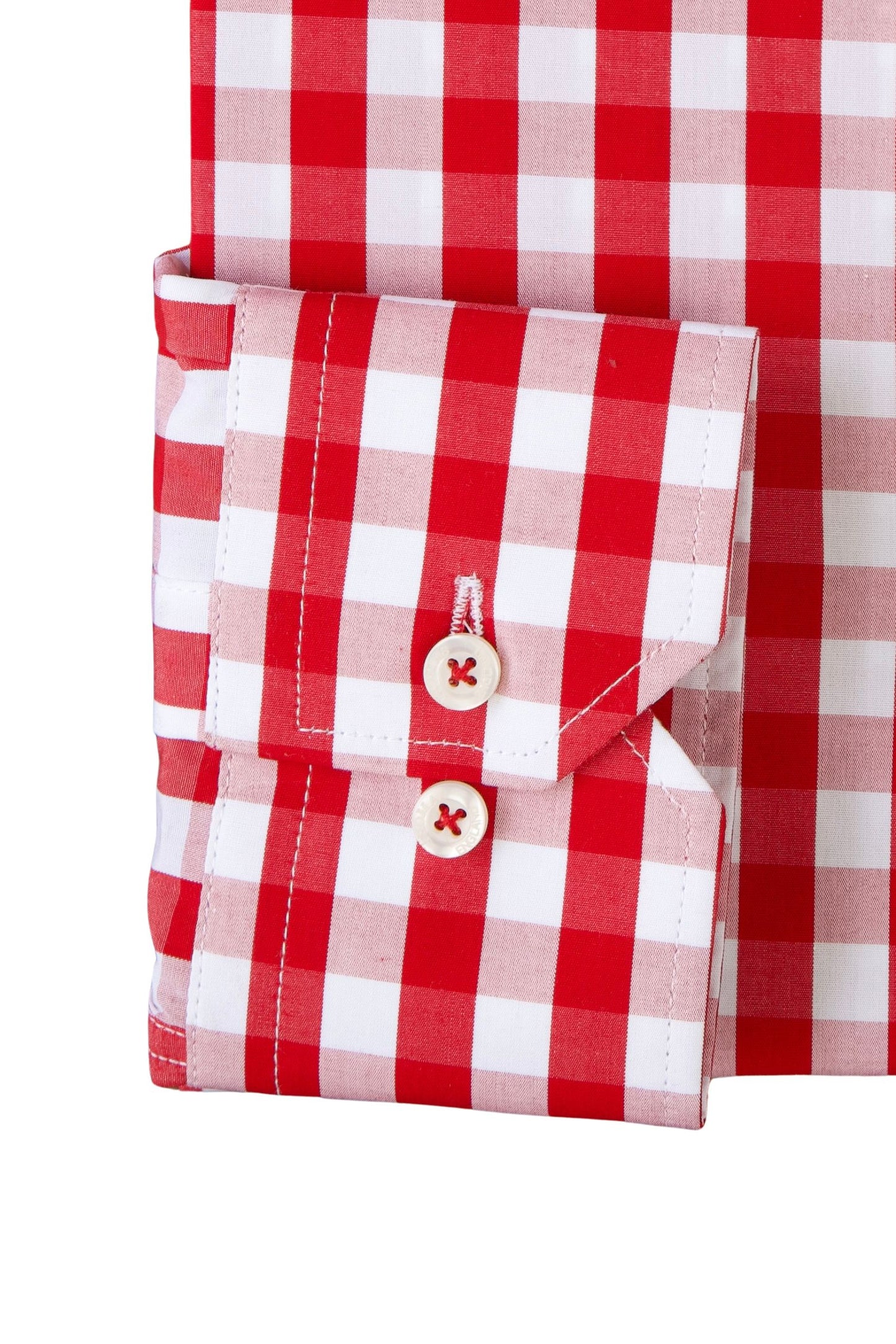 Camisa City Casual Regular Fit Roja Cuadros