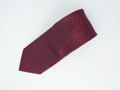 Red Wine Jacquard Woven Tie Classic Collection