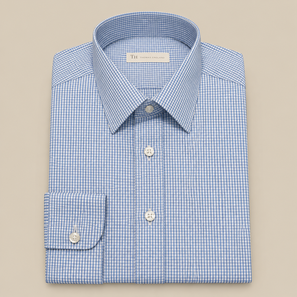 Camisa Thomas England Business — Cuadros Azul Pastrana (201)