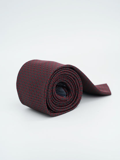 Red Wine Jacquard Woven Tie Classic Collection