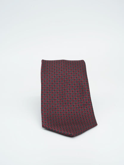 Red Wine Jacquard Woven Tie Classic Collection