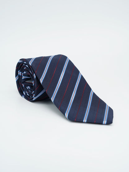 Dark Blue Jacquard Woven Tie Classic Collection