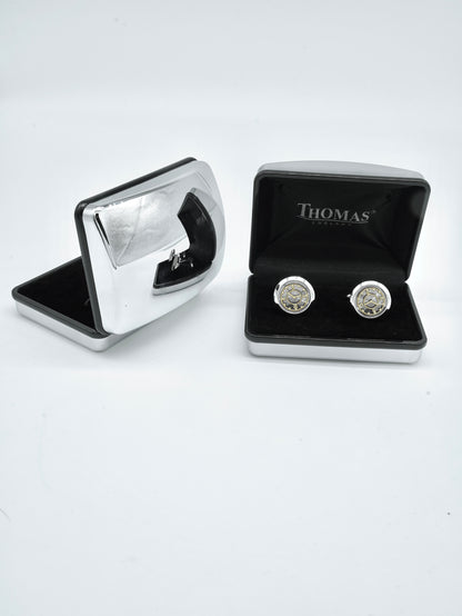 Analog watch cufflinks