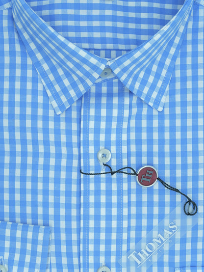 City Casual Regular Fit Blue Wide Line Shirt