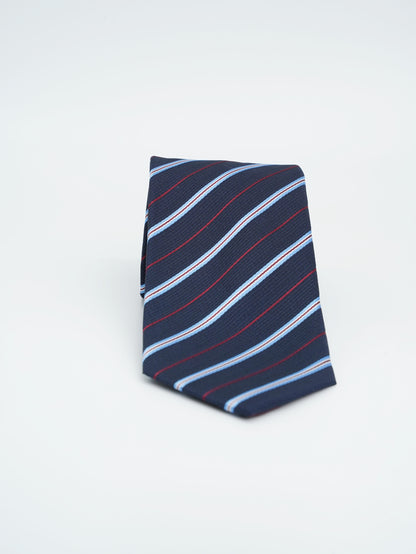 Dark Blue Jacquard Woven Tie Classic Collection