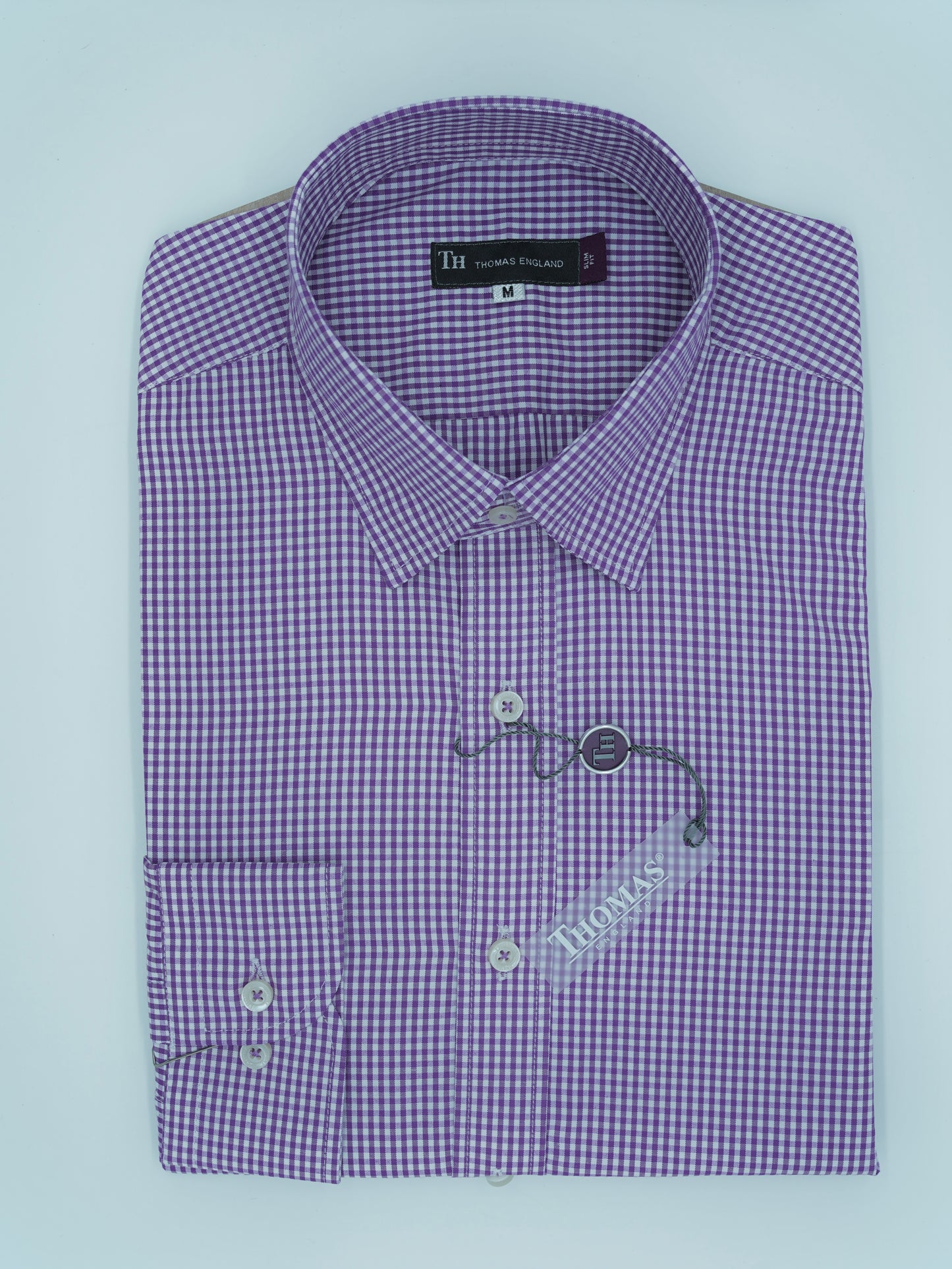 Trend Slim Fit Dark Fuchsia Checked Shirt