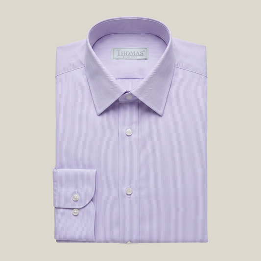 Camisa Thomas England Business — Rayas Elastizada Lila