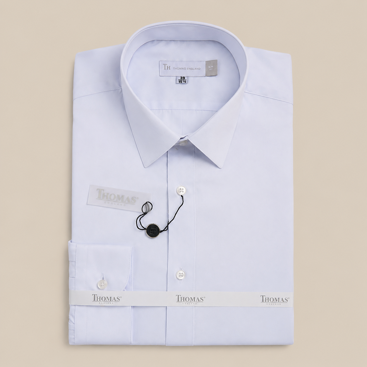 Camisa Thomas England Business — Fluido Blanco