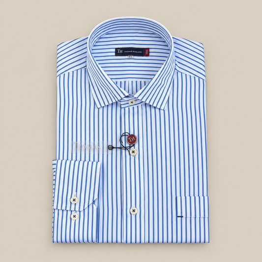 Camisa Thomas England 708 azul noche vista 2