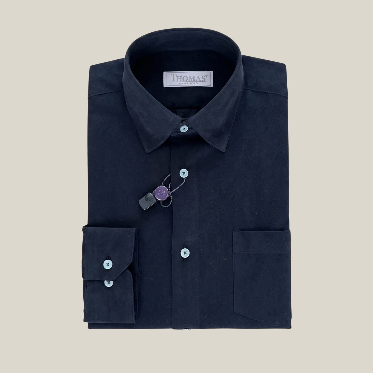 Camisa Thomas England Casual — Fluido Negro