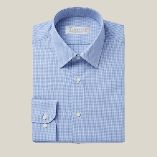 Camisa Thomas England Business — Piqué Azul Pastrana (1085)