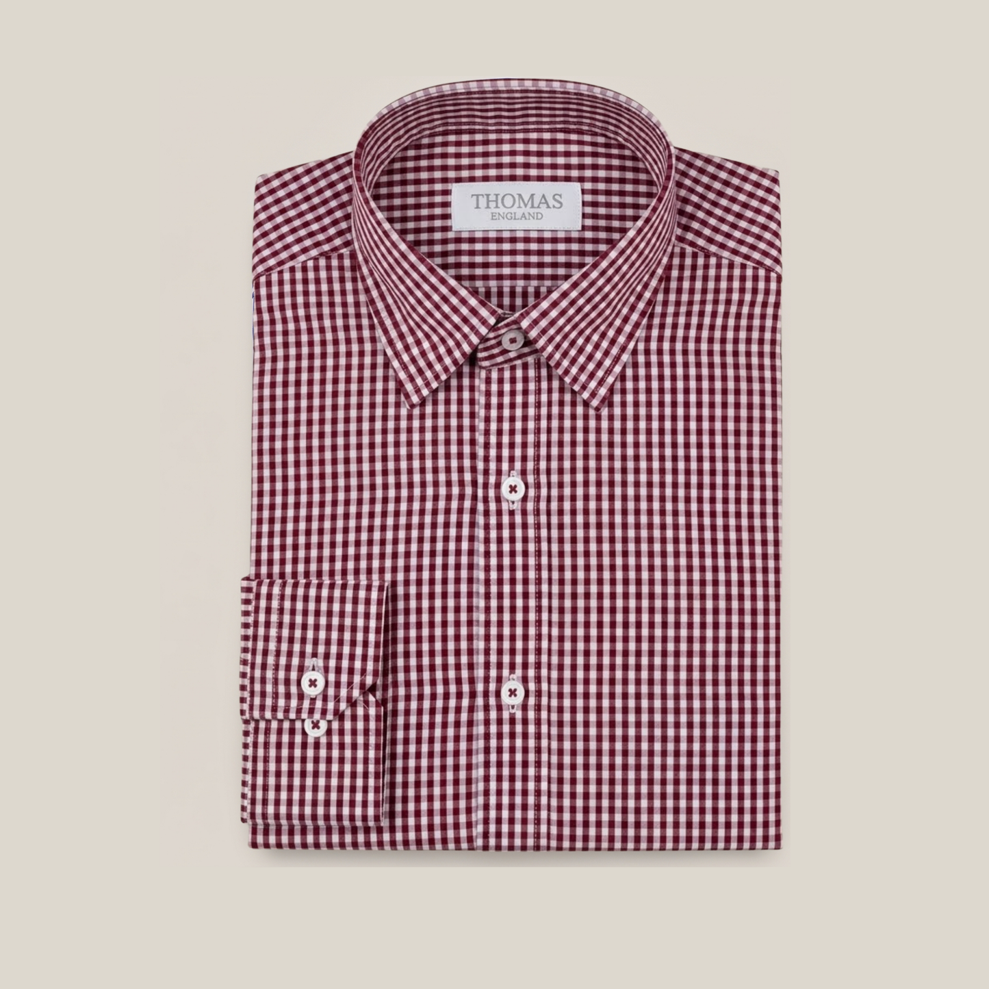 Camisa Thomas England Casual — Cuadros Terracota