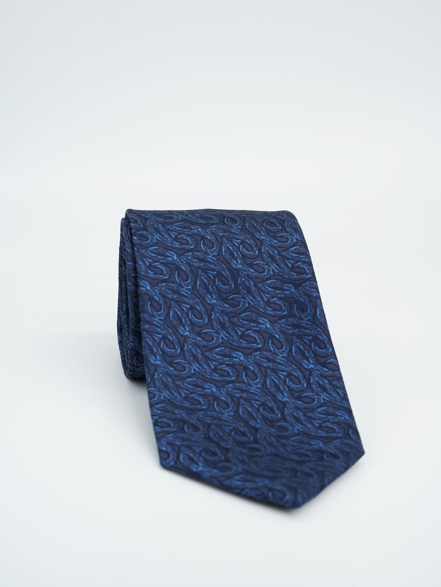 Dark Blue Jacquard Woven Tie Classic Collection