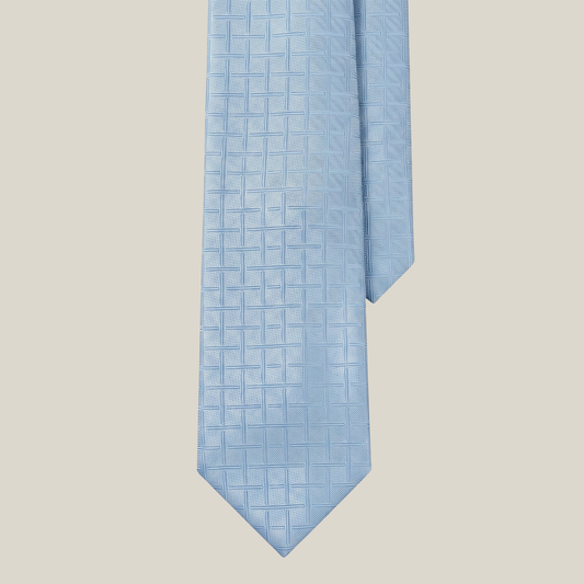 Corbata Th Azul Claro Cuadros Regular