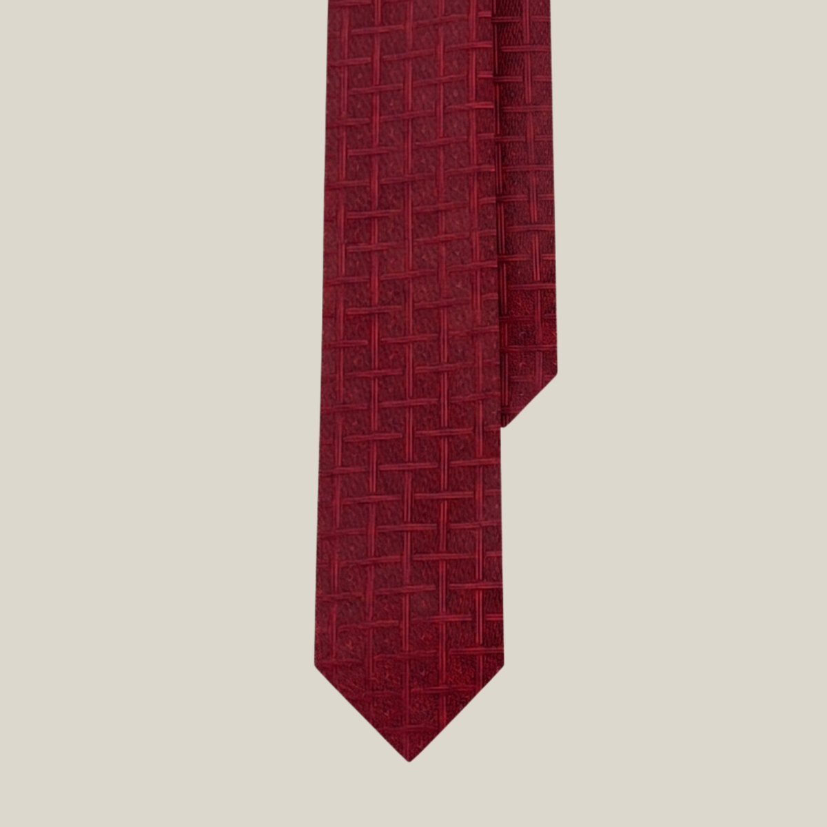 Corbata Th Vinotinto Cuadros Regular