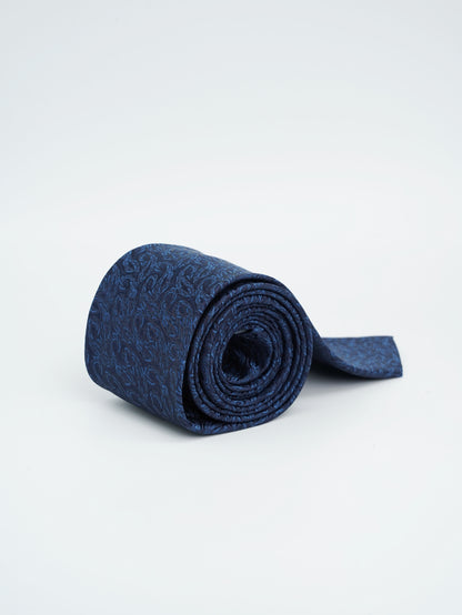 Dark Blue Jacquard Woven Tie Classic Collection