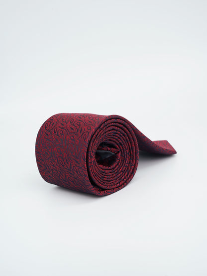 Red Wine Jacquard Woven Tie Classic Collection