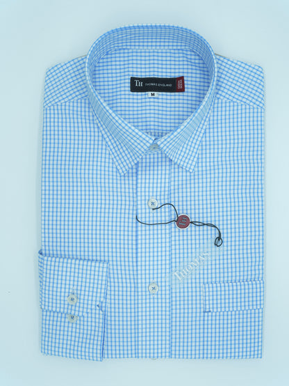 City Casual Regular Fit Blue Thin Line Shirt