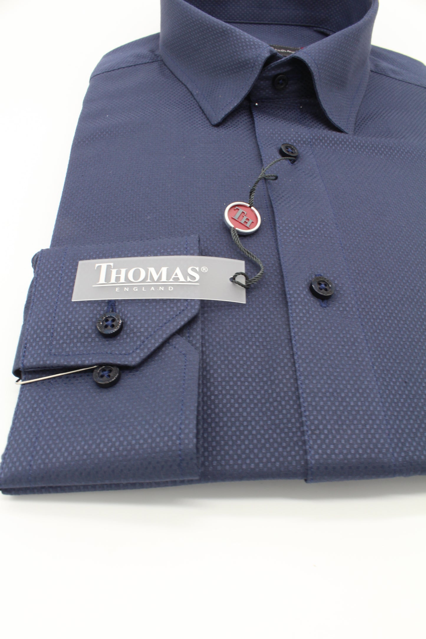 Camisa Casual Slim Fit Azul Textura