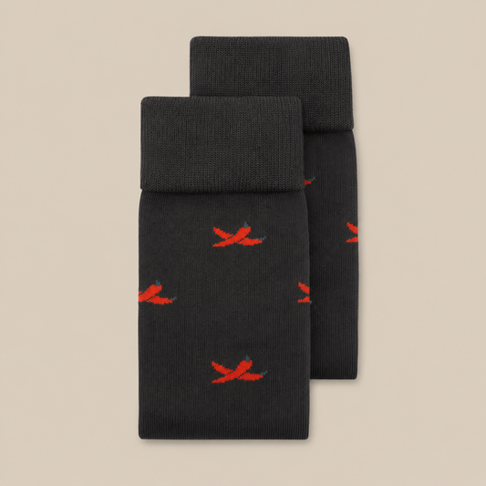Calcetines Th Negro Ají Rojo