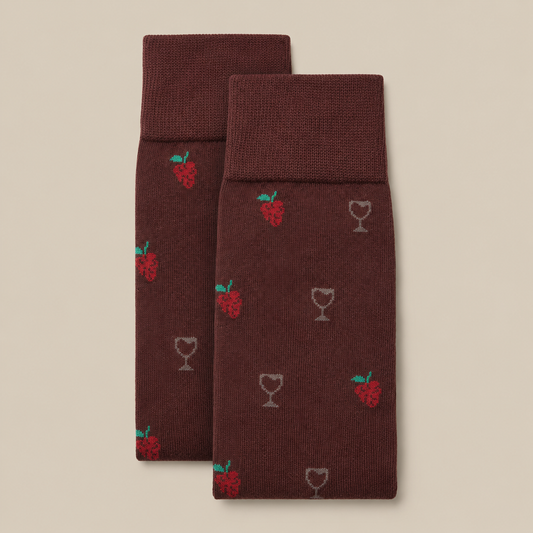 Calcetines Th Vinotinto Fresas