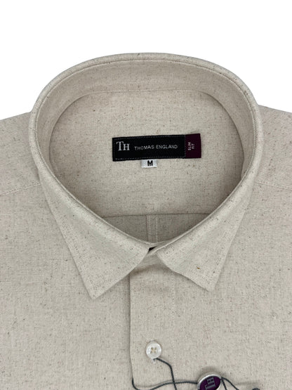 Camisa City Casual Slim Fit Arena Textura Lino