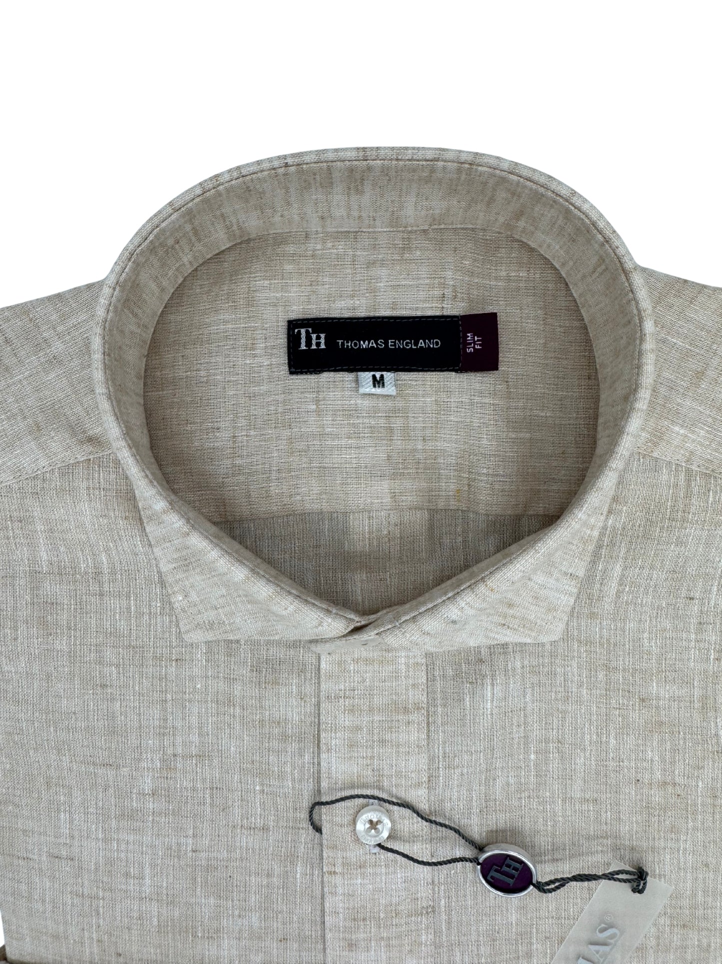 Camisa City Casual Slim Fit Arena Textura Lino