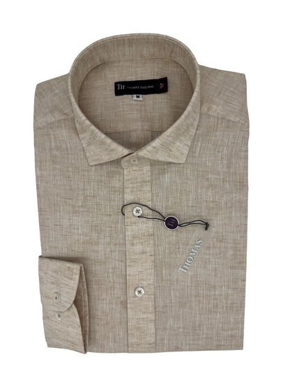 Camisa City Casual Regular Fit Arena Textura Lino
