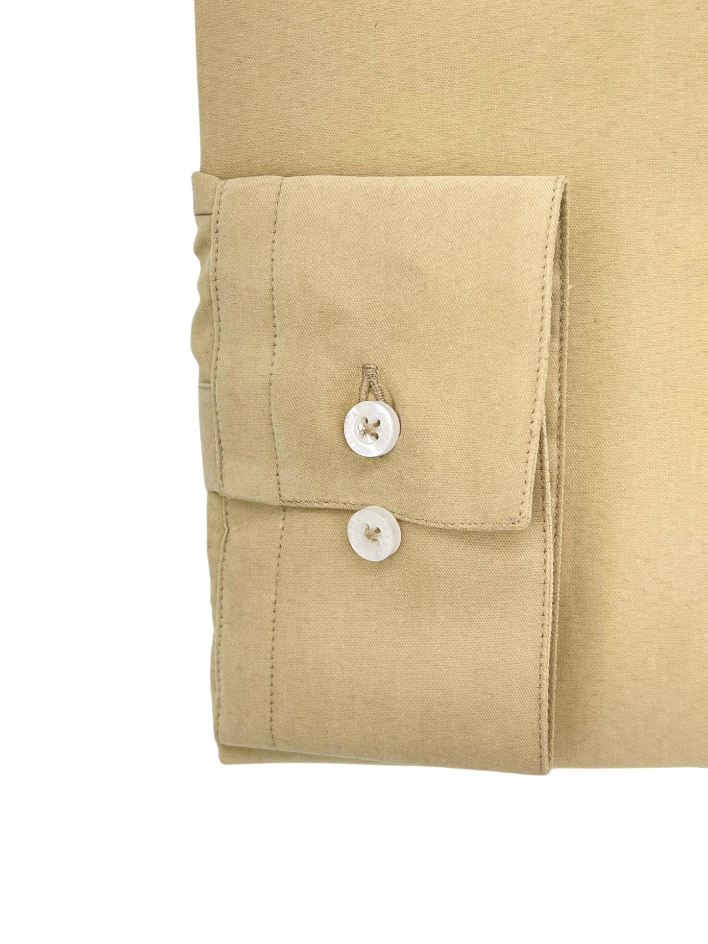 Camisa City Casual Regular Fit Beige Textura Gamuza