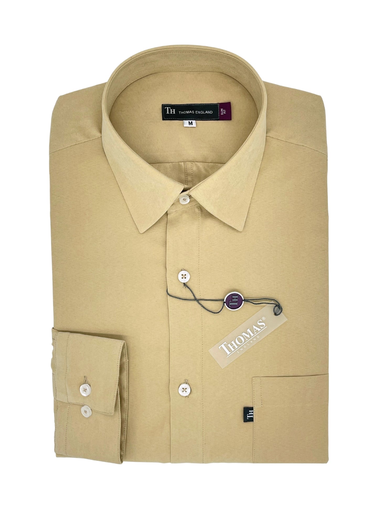 Camisa City Casual Regular Fit Beige Textura Gamuza