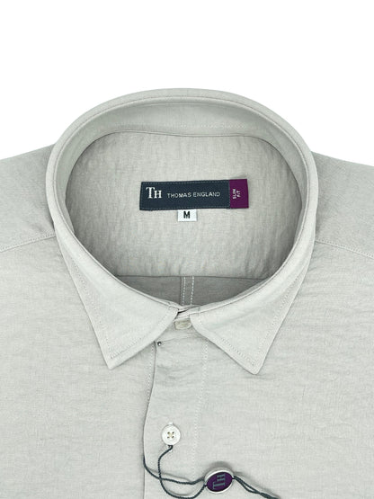 Camisa City Casual Slim Fit Arena Grisáceo Textil Fluido