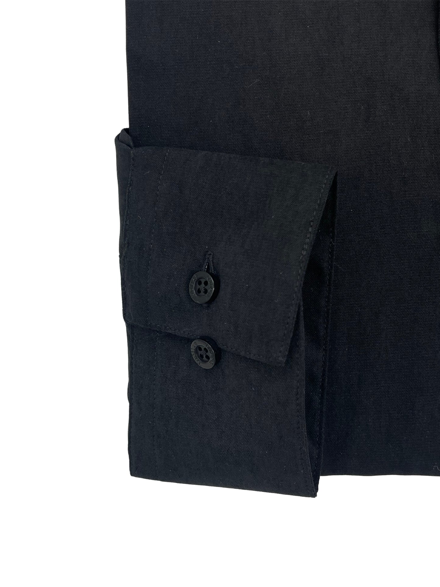 Camisa City Casual Regular Fit Negra Textura Gamuza