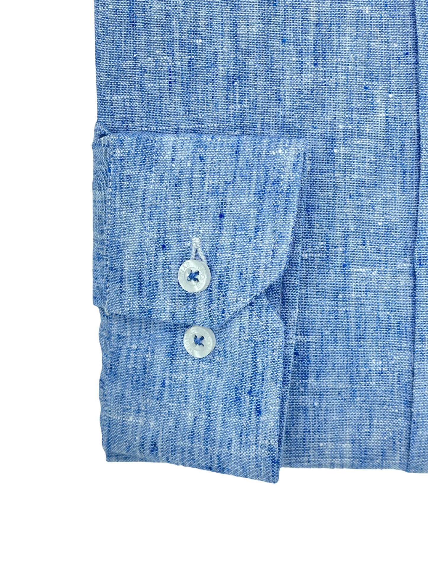 Camisa City Casual Slim Fit Azul Textura Lino