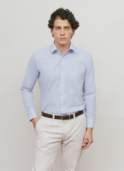 Camisa Business Slim Fit Azul Celeste