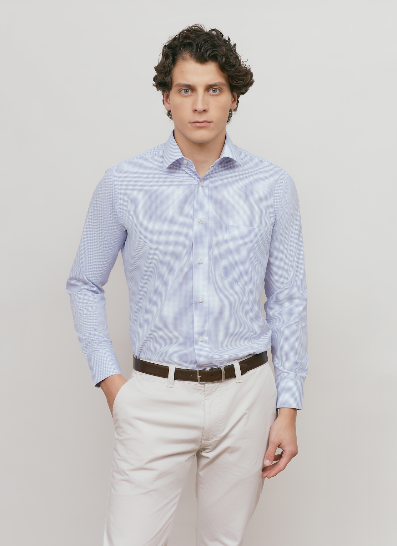 Light Blue Regular Fit Business Shirt