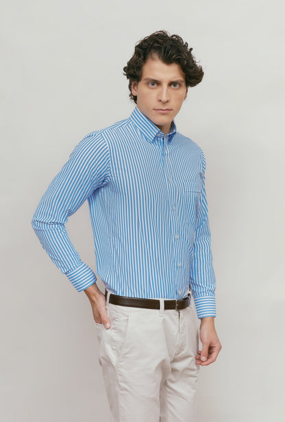 City Casual Shirt Regular Fit Blue Lines