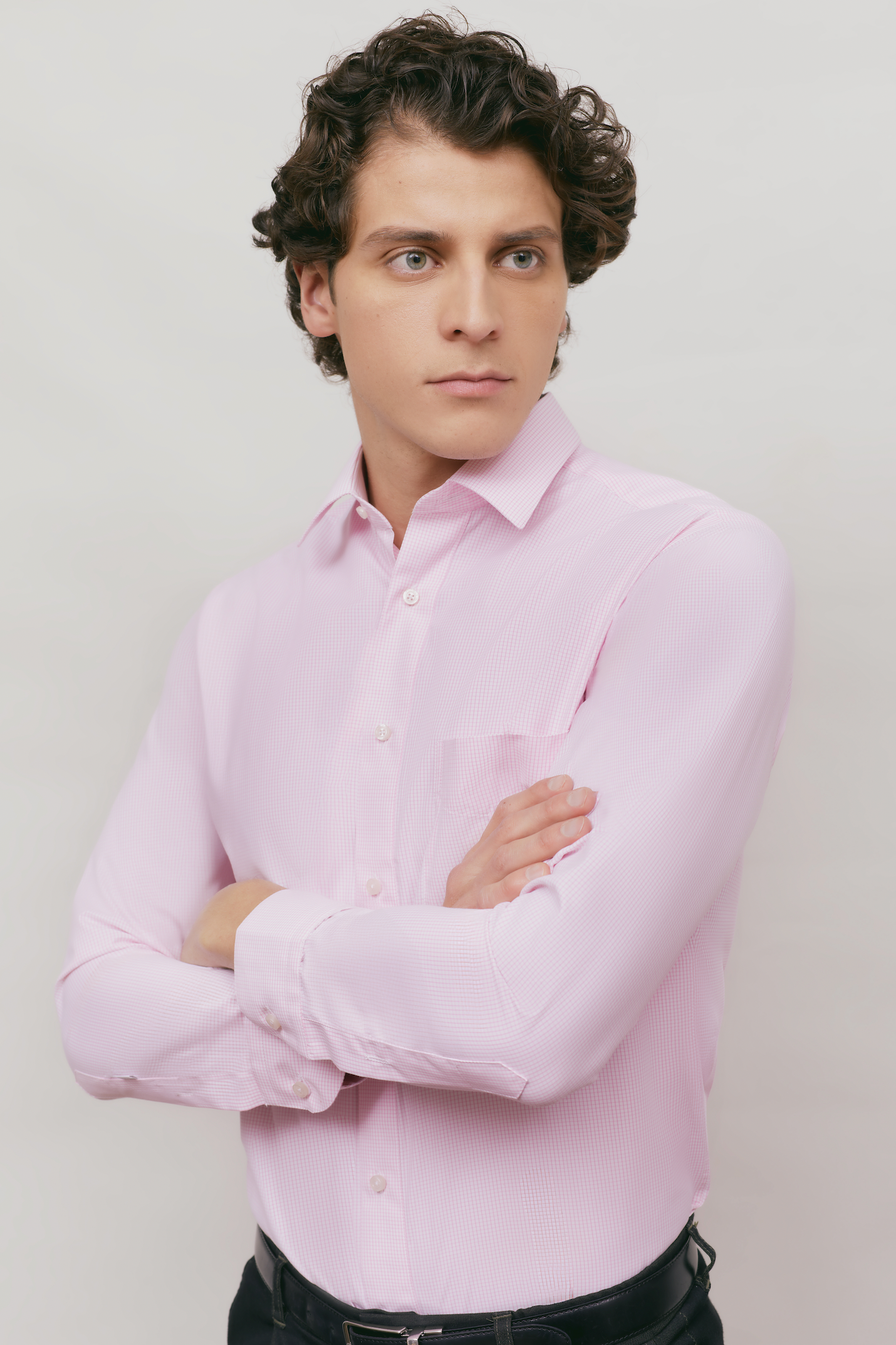 Pink Slim Fit Business Shirt