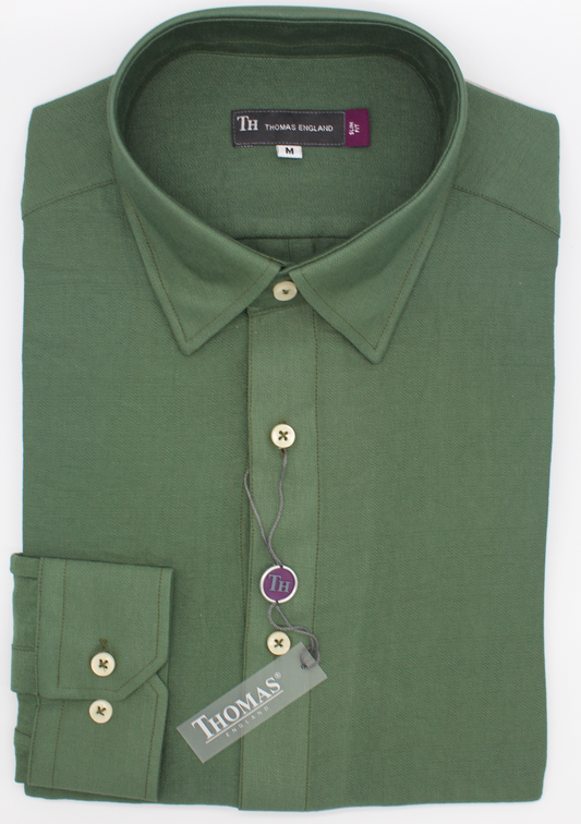 Camisa City Casual Slim Fit Verde Textura