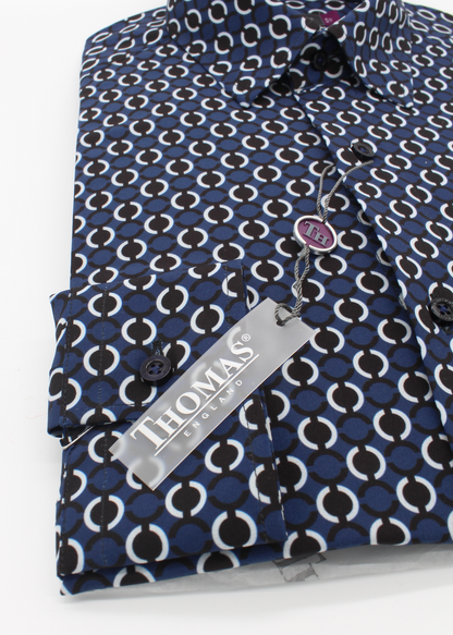 Camisa Trend Slim Fit Azul Patron